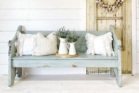 Blue bench